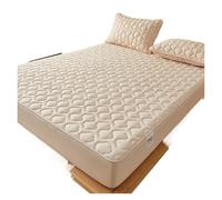 XCTDSVAH Coprimaterasso Coprimaterasso di Lusso in Cotone con Angoli, coprimaterasso soffice, Trapuntato, Lenzuolo Traspirante e Lavabile(Style1 Champagne,135x200x30cm)