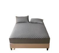 XCTDSVAH Coprimaterasso Lenzuolo con Angoli Impermeabile Elastico, coprimaterasso Trapuntato for Letto Singolo, Matrimoniale, King Size, Queen(DarkGrey,135x200x30cm)