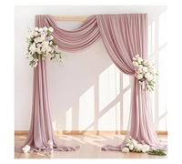 XCTDSVAH Drappeggio di Arco di Nozze 1 Pezzo di Drappeggio for Arco Nuziale in Tessuto Chiffon, for Lo Sfondo della Doccia, for la Cerimonia all'aperto in Chiesa(Dirty Pink,70x600)