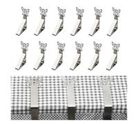 XCTDSVAH Ferma Tovaglia da Esterno 12pcs Table Cloth Holder Picnic Clips Windproof Tablecloth Dining Clamp Decoration for Outside Restaurant Camping Wedding