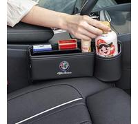 XCUNMMB 1 Pezzi Scatola Portaoggetti per Seggiolino Auto per Alfa Romeo Junior, Borsa Portaoggetti Organizer Sedili Tasca Laterale Accessori Auto,Black