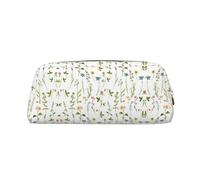 Xcwzbls Grande Capacityseason Acquerelli di Erbe Fiori Astuccio Penna Astuccio In Pelle Cerniera Tridimensionale Matita Borsa Forniture Per Ufficio, Oro, Taglia unica, Organizer per borse