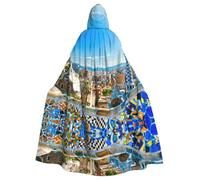 Xcwzbls Mantello da strega da vampiro per adulti, per Halloween, città acquatica, costume per feste di Natale e carnevale