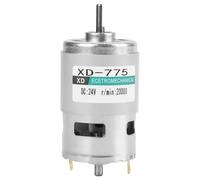 XD - 775 DC Motor 12V / 24V High Speed 10000/20000 RPM | Double Ball Bearing Low Noise & High Rotational Force | Brush Motor for Drilling Machines/Lathes/Tools (24V20000 rev)