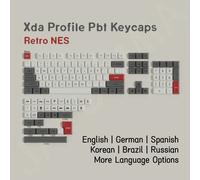 XDA Retro NES Copritasti Materiale PBT Dye-Sub ISO ANSI Layout Coreano Brasile Tedesco Spagnolo Grande Set Copritasti per Wooting Switch 75