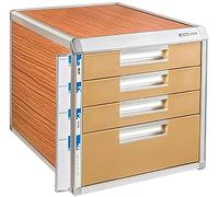 XDAWQP Armadietti per archiviazione, porta riviste, porta giornali, schedario da tavolo, con serratura, mobile, 3 cassetti con serratura, in lega di alluminio, cassetto per docu，#3