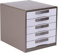 XDAWQP Armadietti per ufficio con 5 cassetti, per archiviazione dati, in metallo, grigio, 30 x 35 x 30,8 cm, libreria.