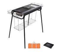 XDAWQP Barbecue a Carbone - Fornello da Cucina per Barbecue Rimovibile e in Acciaio con Design Estraibile/Nero/C,Black E