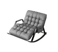 XDAWQP Comoda sedia a dondolo imbottita grigio scuro con tasche laterali - Moderna sedia da salotto per soggiorno, balcone e hotel - Dimensioni: 93 * 113 cm
