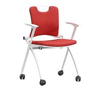 XDAWQP Comode Sedie Pieghevoli, Sedia Pieghevole con Puleggia, Sedia Ergonomica con Schienale, Sedia Imbottita Comoda con Braccioli Fissi, Sedia da Scrivania per Confe，A-34x18x19in