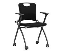 XDAWQP Comode Sedie Pieghevoli Sedia Pieghevole Versione Puleggia Sedia Schienale Ergonomica Sedia da Ufficio Formazione Sedia da Ufficio Bracciolo Fisso Sedia per Eve，D-34x18x19in