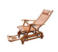 XDAWQP Lettini Prendisole, Sedia a Sdraio reclinabile Sedia a Dondolo Sedia in bambù Sedia Pieghevole terrazza Giardino Esterno reclinabile con braccioli Schienale reclinabile s