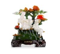 XDAWQP Ornamenti Feng Shui Zodiaco Statua di Pecora, Ornamenti/Artigianato/Regali/Collezioni/Decorazioni in Resina Animale Che Portano Ricchezza e Fortuna alla Tua Famiglia Scul,Large