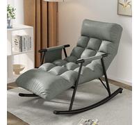 XDAWQP Poltrona a dondolo per interni, reclinabile per adulti, moderna camera da letto, soggiorno, sedie, schienale regolabile, divano singolo per lettura, salotto, balcone, spe