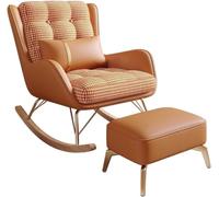 XDAWQP Poltrona a dondolo per soggiorno, poltrona a dondolo reclinabile, poltrona a dondolo con poggiapiedi, poltrona relax per balcone, poltrona moderna morbida, poltrona da le