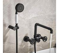 XDAWQP Rubinetti per Vasca da Bagno Sistemi Doccia Rubinetti per Vasca, Set Doccia per Vasca Set Doccia Miscelatore per Vasca Rubinetto per Doccia Doppio Controllo Mon，Black