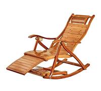 XDAWQP Sdraio, sedie pieghevoli sedia a dondolo Siesta Leisure Home Balcone pieghevole singolo ufficio in legno massello anziani sedia a sdraio in bambù