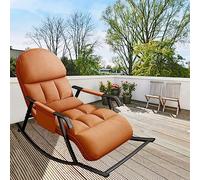 XDAWQP Sedia a dondolo, sedia rilassante, comoda, lounge/lounger, sedia a dondolo con regolazione in 5 posizioni di gambe e schienale, sdraio da giardino, sdraio prendisole aran