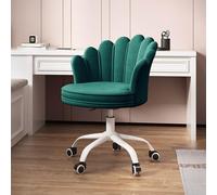 XDAWQP Sedia da ufficio in velluto con schienale, sedia da scrivania ergonomica imbottita con rotazione a 360° e altezza regolabile, sedia operativa senza braccioli pe,J 44x45x84cm (17x18x33 pollici)