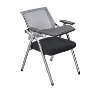 XDAWQP Sedia Pieghevole per Allenamento, Sedia da Scrivania Monoblocco per Sala Riunioni, Sedia Portatile per Studenti con Tavolo E Puleggia, Sedia da Conferenza, Sedi，Grey-Style 2