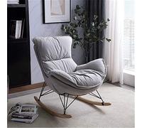 XDAWQP Sedie a dondolo per il tempo libero Sedia a dondolo Poltrona reclinabile Divano pigro Casa per adulti Nordico Soggiorno Camera da letto Singolo Balcone Sedia a dondolo pe,Grey 95x68x88cm