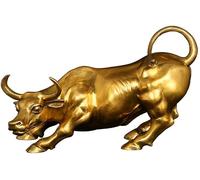 XDAWQP Statua in Ottone Raffigurante Il Toro/Bestiame dello Zodiaco, Scultura Moderna in Metallo per Animali, Decorazione per la casa e L'Ufficio, rappresenta buona Fortuna per