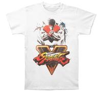 XDCERE Men's Street Fighter Street Fighta Slim Fit T-Shirt XXX-Large White WhiteMedium