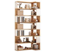 XDCXYD Libreria Libreria Angolare Libreria di Varie Dimensioni Libreria da Pavimento Scaffale Portaoggetti per Casa, Scuola(80 * 60 * 223cm)