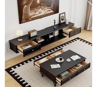 XDCXYD Mobile TV Sospeso A Parete Semplice Porta TV in Stile Americano con Fori per Cavi sul Retro Mobiletti e armadietti(Walnut,160 * 20 * 24CM)