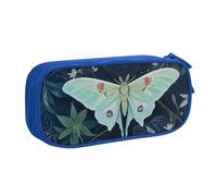 Xdcywbzdbc Astuccio a strati, bellissimo astuccio con stampa di falene, spazioso e organizzato, grande borsa portaoggetti con scomparti, design elegante e funzionale, Blu, Taglia unica, Organizer per