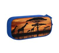 Xdcywbzdbc Astuccio a strati con giraffa sotto l'albero in Africa, con stampa, spazioso e organizzato, grande borsa portaoggetti con scomparti, design elegante e funzionale, Blu, Taglia unica,