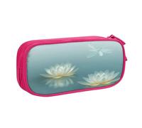 Xdcywbzdbc Astuccio a strati con libellula con stampa di ninfee, spazioso e organizzato, grande borsa portaoggetti con scomparti, design elegante e funzionale, rosa, Taglia unica, Organizer per