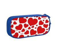 Xdcywbzdbc Astuccio a strati con stampa a forma di cuore, spazioso e organizzato, grande borsa portaoggetti con scomparti, design elegante e funzionale, Blu, Taglia unica, Organizer per imballaggio