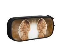 Xdcywbzdbc Astuccio a strati con stampa di ali d'angelo, spazioso e organizzato, grande borsa portaoggetti con scomparti, design elegante e funzionale, Nero , Taglia unica, Organizer per imballaggio