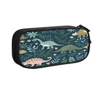 Xdcywbzdbc Astuccio a strati con stampa di dinosauri, spazioso e organizzato, grande borsa portaoggetti con scomparti, design elegante e funzionale, Nero , Taglia unica, Organizer per imballaggio