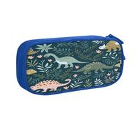 Xdcywbzdbc Astuccio a strati con stampa di dinosauri, spazioso e organizzato, grande borsa portaoggetti con scomparti, design elegante e funzionale, Blu, Taglia unica, Organizer per imballaggio