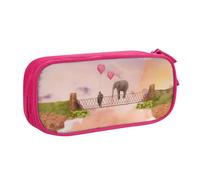 Xdcywbzdbc Astuccio a strati con stampa di elefante su un ponte, spazioso e organizzato, grande borsa portaoggetti con scomparti, design elegante e funzionale, rosa, Taglia unica, Organizer per