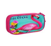Xdcywbzdbc Astuccio a strati con stampa di fenicotteri e fiori, spazioso e organizzato, grande borsa portaoggetti con scomparti, design elegante e funzionale, rosa, Taglia unica, Organizer per