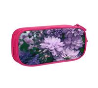 Xdcywbzdbc Astuccio a strati con stampa di fiori viola, spazioso e organizzato, grande borsa portaoggetti con scomparti, design elegante e funzionale, rosa, Taglia unica, Organizer per imballaggio