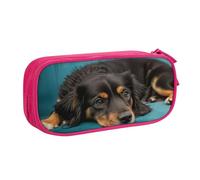 Xdcywbzdbc Astuccio a strati con stampa di un cane, spazioso e organizzato, grande borsa portaoggetti con scomparti, design elegante e funzionale, rosa, Taglia unica, Organizer per imballaggio