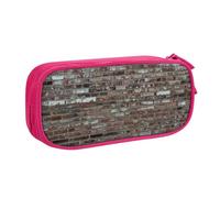 Xdcywbzdbc Astuccio a strati con stampa di vecchi mattoni, spazioso e organizzato, grande borsa portaoggetti con scomparti, design elegante e funzionale, rosa, Taglia unica, Organizer per imballaggio