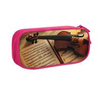 Xdcywbzdbc Astuccio a strati con stampa di violino e libro, spazioso e organizzato, grande borsa portaoggetti con scomparti, design elegante e funzionale, rosa, Taglia unica, Organizer per imballaggio