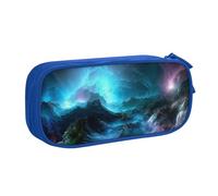 Xdcywbzdbc Astuccio a strati con stampa grafica 3D Universo spaziale astuccio spazioso e organizzato grande borsa portaoggetti con scomparti design elegante e funzionale, Blu, Taglia unica, Organizer