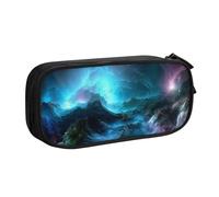 Xdcywbzdbc Astuccio a strati con stampa grafica 3D Universo spaziale astuccio spazioso e organizzato grande borsa portaoggetti con scomparti design elegante e funzionale, Nero , Taglia unica,