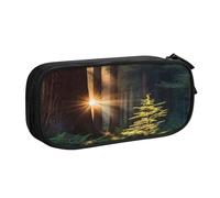 Xdcywbzdbc Astuccio a strati con stampa "luce del sole del mattino nel deserto", spazioso e organizzato, grande borsa portaoggetti con scomparti, design elegante e funzionale, Nero , Taglia unica,