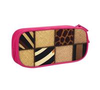 Xdcywbzdbc Astuccio a strati con stampa patchwork in denim, spazioso e organizzato, grande borsa portaoggetti con scomparti, design elegante e funzionale, rosa, Taglia unica, Organizer per imballaggio