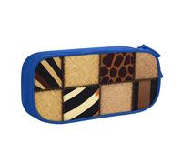 Xdcywbzdbc Astuccio a strati con stampa patchwork in denim, spazioso e organizzato, grande borsa portaoggetti con scomparti, design elegante e funzionale, Blu, Taglia unica, Organizer per imballaggio
