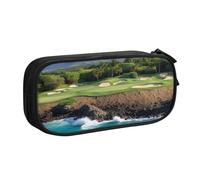 Xdcywbzdbc Astuccio a strati Hawaii Beach Golf Course stampa astuccio spazioso e organizzato grande borsa portaoggetti con scomparti Design elegante e funzionale, Nero , Taglia unica, Organizer per