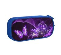 Xdcywbzdbc Astuccio a strati viola con stampa di farfalle, spazioso e organizzato, grande borsa portaoggetti con scomparti, design elegante e funzionale, Blu, Taglia unica, Organizer per imballaggio