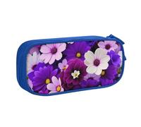 Xdcywbzdbc Astuccio a strati viola con stampa floreale, spazioso e organizzato, grande borsa portaoggetti con scomparti, design elegante e funzionale, Blu, Taglia unica, Organizer per imballaggio